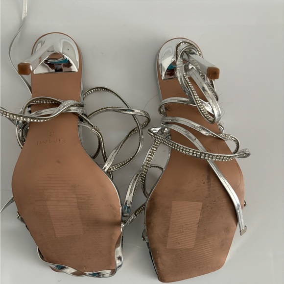 Simmi lace up diamanté heels - Picture 3 of 4
